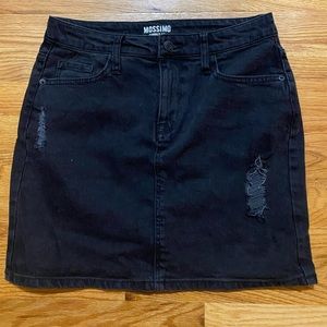 Black Denim Skirt